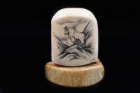 MOUNTAIN GOAT SCRIMSHAW